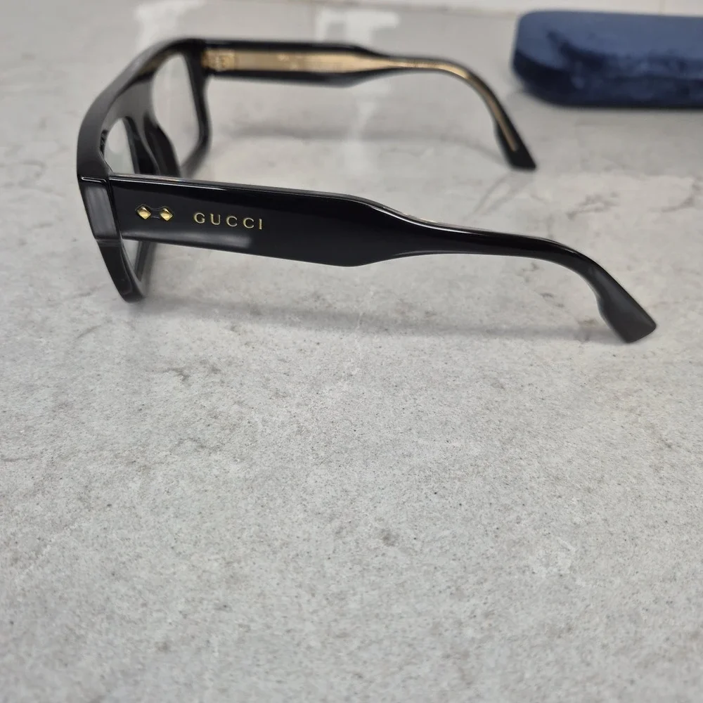 Gucci GG1085O Square Full Rim Black Plastic Eyeglass Frames 52-21-145 - Picture 5 of 11